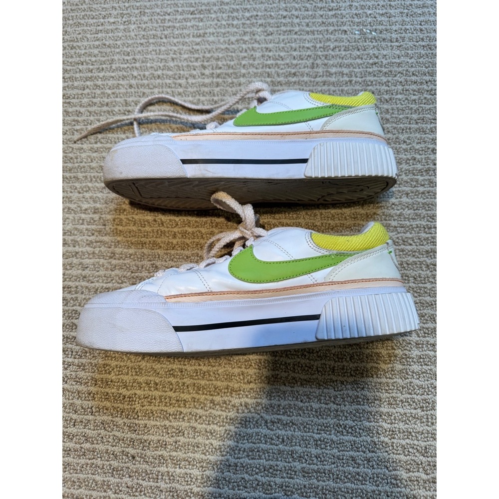 Nike Court Legacy Lift Feel Love White Green Yellow Platform Shoes FD0872-100 9